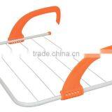 Metal Folding Clothes Rack In a Balcony Room Bathroom Towel Rack Clothes Hanger thumbnail-2