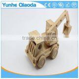 Wood 3D Vehicle Puzzles Rooter Truck 3D Woodcraft Kit Assemble Paint DIY 3D Puzzle Toys for Kids Adults the Best Birthday Gift thumbnail-2