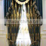 Luxury Embroidery Window Curtains/ Made in China Luxury Embroidered Hotel Curtains and Drapes With Backing Valance thumbnail-2