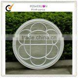 White Metal Outdoor Round Mirrors thumbnail-1