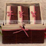 Elegant And ECO-Friendly Hand Woven Storage Basket, With Cotton Bag thumbnail-1