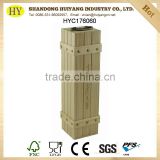 wholesale natural unfinished custom pine wood single bottle wine packaging box with hinge and metal handle