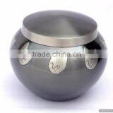 Small Round Cat Metal Urns thumbnail-1
