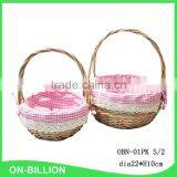Wholesale Empty Small Wicker Gift Basket for Easter Holiday thumbnail-1