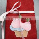 China Supplier Polyester Ticket Purse Passport Sleeve Cotton Fabric Case for Mobile Phone With Handstitched Pudding Ribbon thumbnail-1