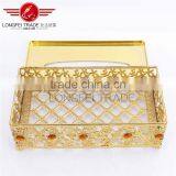 High Quality Acrylic Decorative Gold-coated Tissue Box, Tissue Paper Box, Tissue Storage Box thumbnail-2