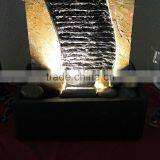 Bending Slate Tabletop Water Fountain With LED Light thumbnail-4
