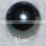 High Quality AAA 9-10mm Blue Round Tahitian Loose Pearls thumbnail-1