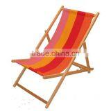 Folding Leisure Chaise Lounge Wooden Beach Chair thumbnail-3