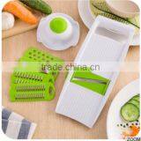 6 in 1 Fruit Multi Vegetable Mandoline Slicer 6 Adjustable Stainless Steel Blades Kitchen Grater Cutter thumbnail-1