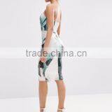 Women's Asymmetric Print Bandeau Knee Length Dress thumbnail-2
