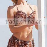 2015 Hot Sex Three Piece High Quality Leopard Print Sexy Swimsuit, Bikini,beachwear thumbnail-1