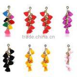 Bohemian Colorful Tassel With Rhinestone Dangle Earrings for Women Jewelry thumbnail-1