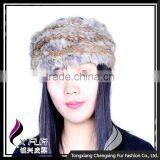CX-E-10B Wholesales Fashion Cheap Custom Knitted Rabbit Fur Snood Headband thumbnail-1