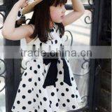 High Quality Children Clothing Frock Design Sleeveless Dot Print Girl Dresses thumbnail-5