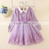 New Design Baby Grils Sweater Lace Dress for Autumn or Winter thumbnail-3