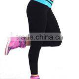 3/4 Length Block Color Mixed Design Women's Tights Capri Leggings for Running Yoga Excersize Dancing thumbnail-6