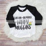 Wholesale Children's Boutique Clothing Long Sleeve Contrast Color T-shirt With Letter Printing 2016 Autumn Kid Clothes thumbnail-3