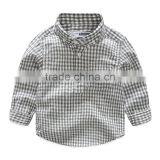 S33458W Baby Shirts Plaid Shirt Boy Child Blouse Cotton Tops Brand Polo Shirts thumbnail-3