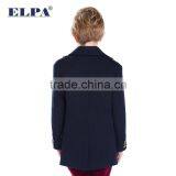 ELPA 2016 Latest Design Winter Wool Coat Dark Blue Boys Wool Overcoat With Elbow Patches thumbnail-2