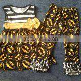 Silk Milk Summer Children Sleeveless Outfit With Ruffled Pants Back to School Sets thumbnail-2