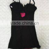 Factory Hot Sale Sexy Black Lace Trim Women Babydoll Sexy Lingerie Night Wear thumbnail-2