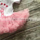Baby Girls Birthday Tut Romper 1st Tutu Romper With Headband thumbnail-2