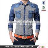 Discount Cotton Men Jeans Shirt Men Casual Shirt Slim Fit Long-Sleeves Denim Clothing thumbnail-1