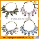2016 Latest Design Flower Shape Elegant Natural Bead Stone Necklace Jewelry Fashion Ladies Necklace thumbnail-2