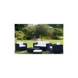 5 Pieces Garden Rattan Wicker Sofa Set thumbnail-1