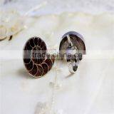 Unisex Natural Stone Conch Pendant Ring thumbnail-2