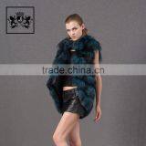 Factory Royal Wholesale Blue Fox Fur Vest Genuine Fox Fur Clothes thumbnail-2