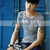 Mens Ombre Printing 100%Cotton Soft T-Shirts thumbnail-1