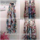 Girls Beautiful Flower Scarf Cotton Jacquard Wedding Shawl New Style Hijab thumbnail-1