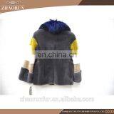 New Women Fur Coat Colorful Rex Rabbit Fur Winter Jacket With Thick Fox Fur Collar thumbnail-2