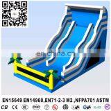 Tropical Plam Tree Giant Inflatable Dry Slide With Commercial Grade for Sale