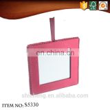 One-way square small cardboard cosmetic mirror with handle