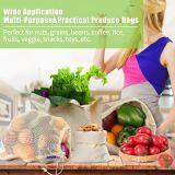 9Pack Organic Cotton Produce Bags Muslin Bags Tote Bag for Shopping Grocery Vegetable Storage With Drawstring Tare Weight on Tags thumbnail-3