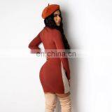 LAITE D2174 Amazon Best Sellers Contrast Color Fashion Women Dresses Patchwork Bodycon Casual Dresses thumbnail-4