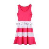 Family Matching Black White Striped Patchwork Dresses Kids Parent Child Outfits Mother and Daughter (this Link for MOM) thumbnail-4