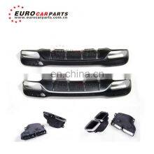 GLE Class W166 GLE63 Rear Diffuser for GLE320 GLE400 to GLE63 Style Rear Spoiler With Muffler Tips Exhaust Pipes thumbnail-3