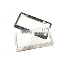 Supplier Of Guangzhou Car Parts Chrome Luxury Crystal Bling  Stainless Steel License Plate Frame