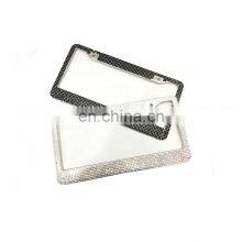 Guangzhou Car Parts Universal Chrome Luxury Crystal Bling Stainless Steel License Plate Frame thumbnail-1