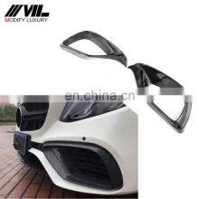 E63 E Class Carbon Fiber Front Foglamp Cover Trim for Mercedes-Benz W213 E200 E63 AMG 2017-2019 thumbnail-1