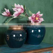 High Quality Drak Green Big and Small Different Size Ceramic Porcelain Vase thumbnail-3