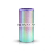 Slim Sublimation Blank Custom Printed Glitter Asobu Metal Can Cooler Insulated Stainless Steel thumbnail-1