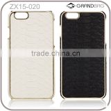Luxury exotic real python skin case for iphone 6 with gold tone frame case