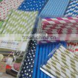 High quality fancy colorful papar straws disposable paper straws