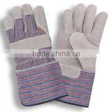 Cow Split Leather Safety Gloves With Patch Palm thumbnail-3