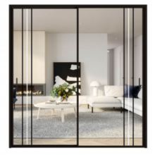 Extra Narrow 16 Series Aluminum Alloy Frame Glass Aluminum Sliding Door thumbnail-2